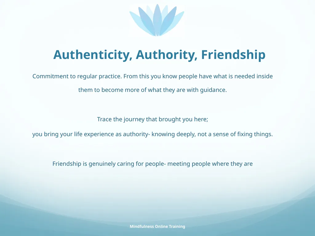 Mindfulness provides a tool for profound life - slide 87 of 103
