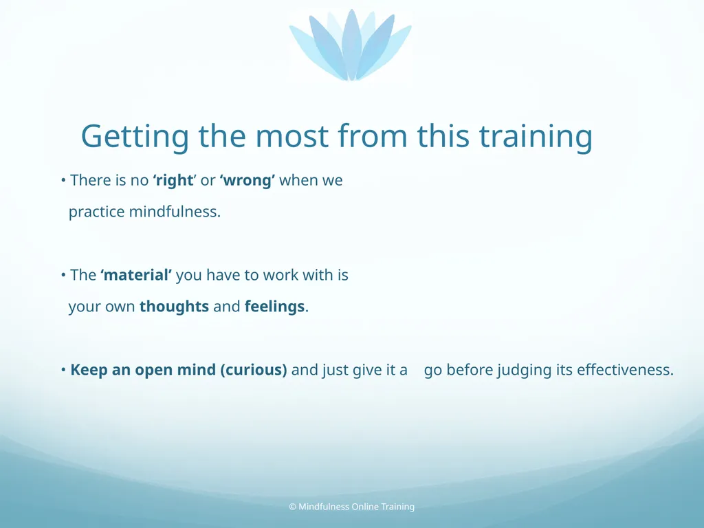 Mindfulness provides a tool for profound life - slide 17 of 103