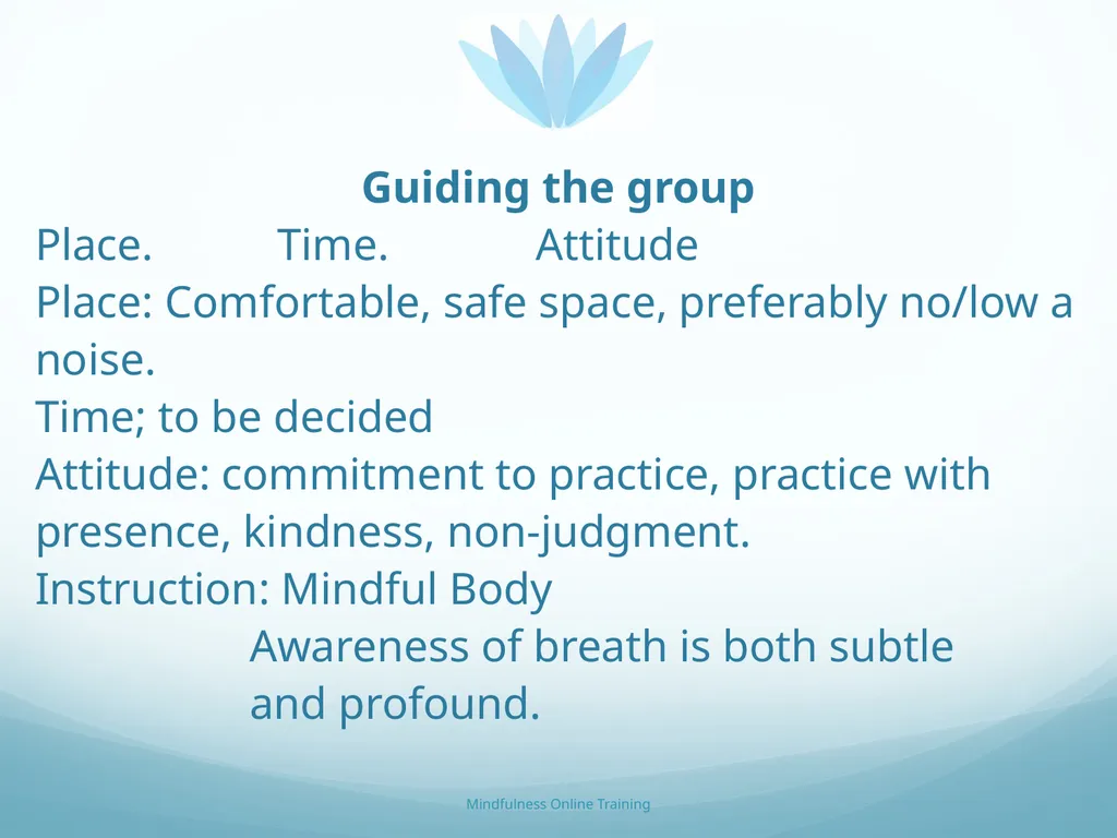 Mindfulness provides a tool for profound life - slide 73 of 103