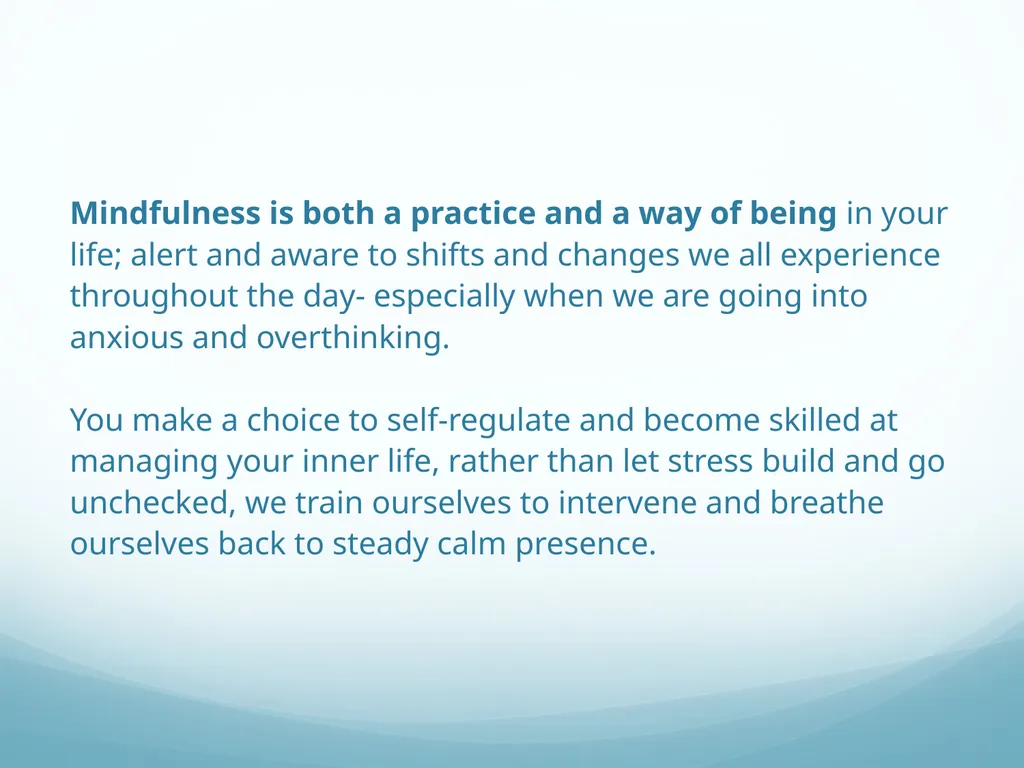 Mindfulness provides a tool for profound life - slide 4 of 103