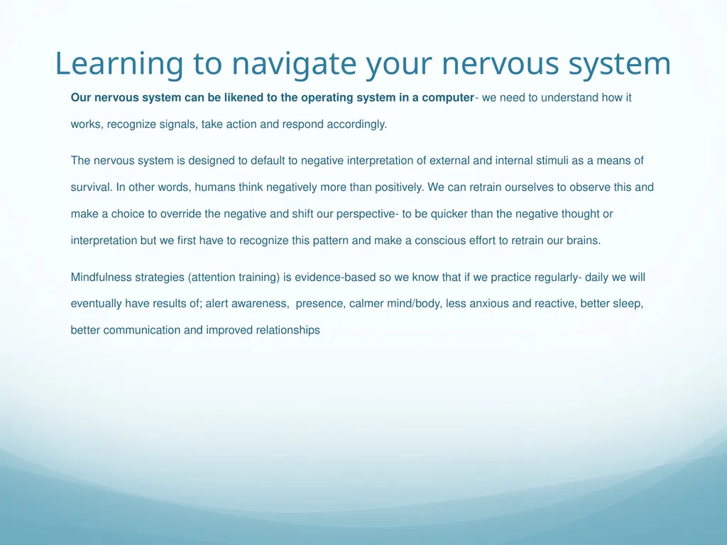 Mindfulness provides a tool for profound life - slide 39 of 103