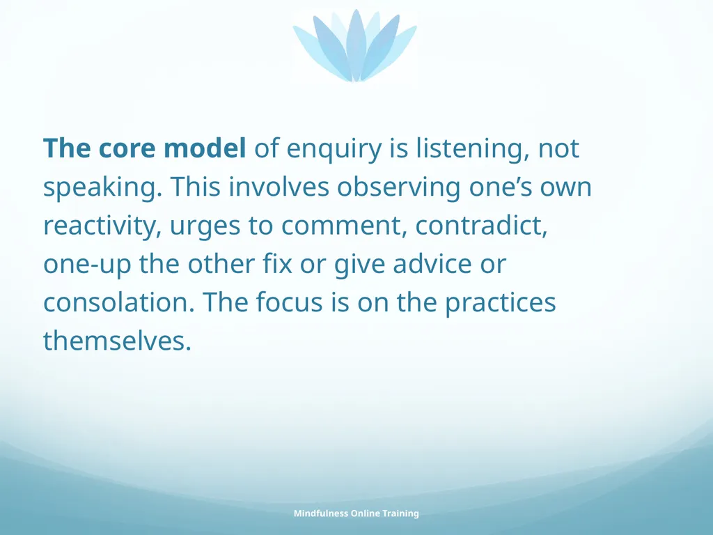 Mindfulness provides a tool for profound life - slide 93 of 103