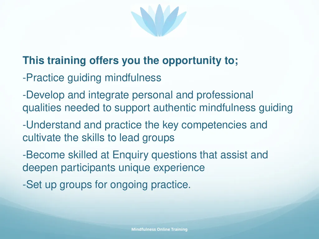 Mindfulness provides a tool for profound life - slide 86 of 103