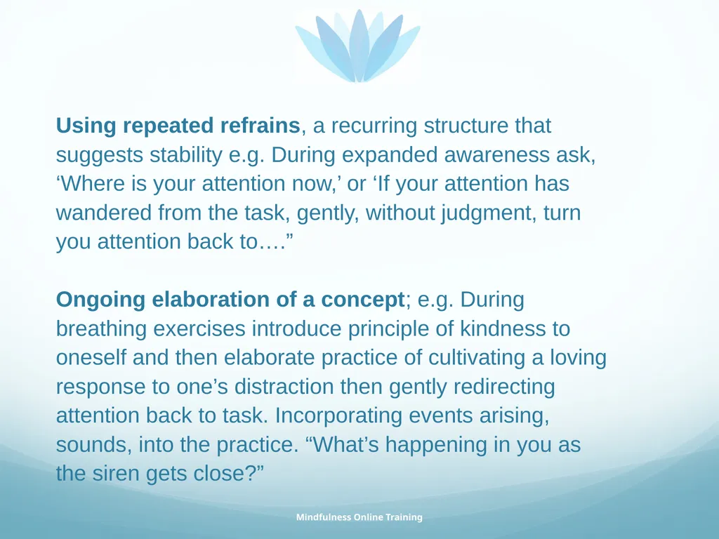 Mindfulness provides a tool for profound life - slide 97 of 103