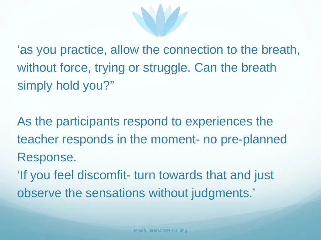 Mindfulness provides a tool for profound life - slide 74 of 103