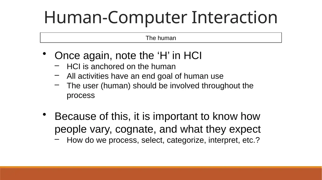 Human-Computer Interaction The Human - slide 2 of 44
