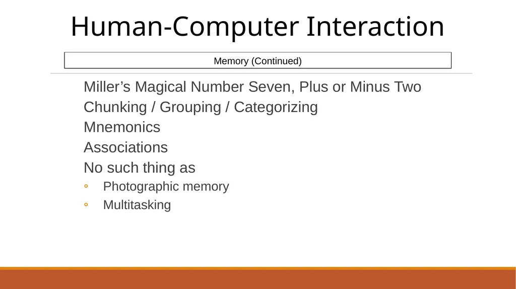 Human-Computer Interaction The Human - slide 41 of 44