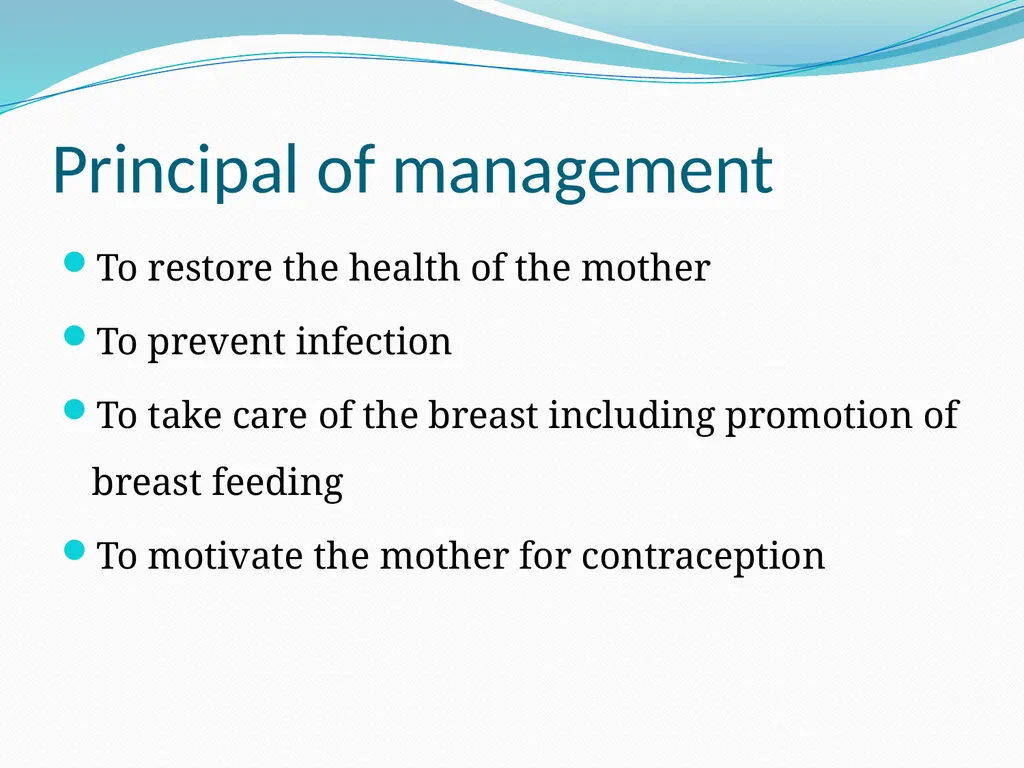 MANAGEMENT OF NORMAL PUERPERIUM Mrs. Preeti - slide 2 of 42