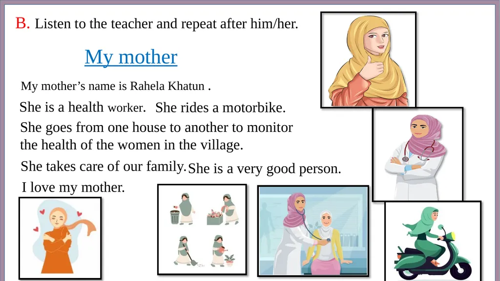 Class: Two Sub: English for today Lesson:2 Unit:8 - slide 7 of 13