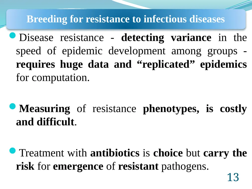 Introduction to Breeding for Disease Resistance - slide 13 of 16