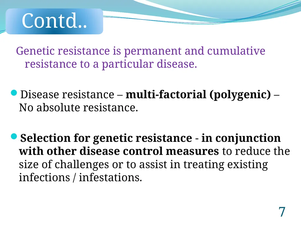 Introduction to Breeding for Disease Resistance - slide 7 of 16