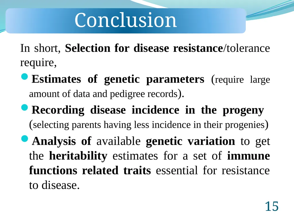 Introduction to Breeding for Disease Resistance - slide 15 of 16