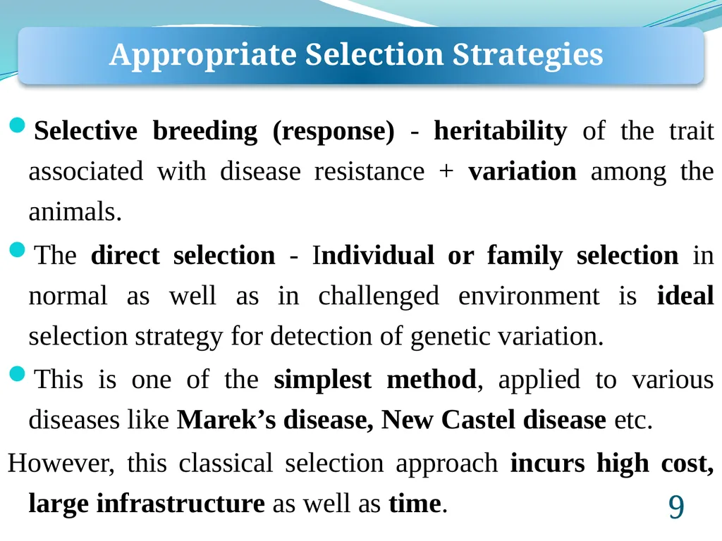 Introduction to Breeding for Disease Resistance - slide 9 of 16