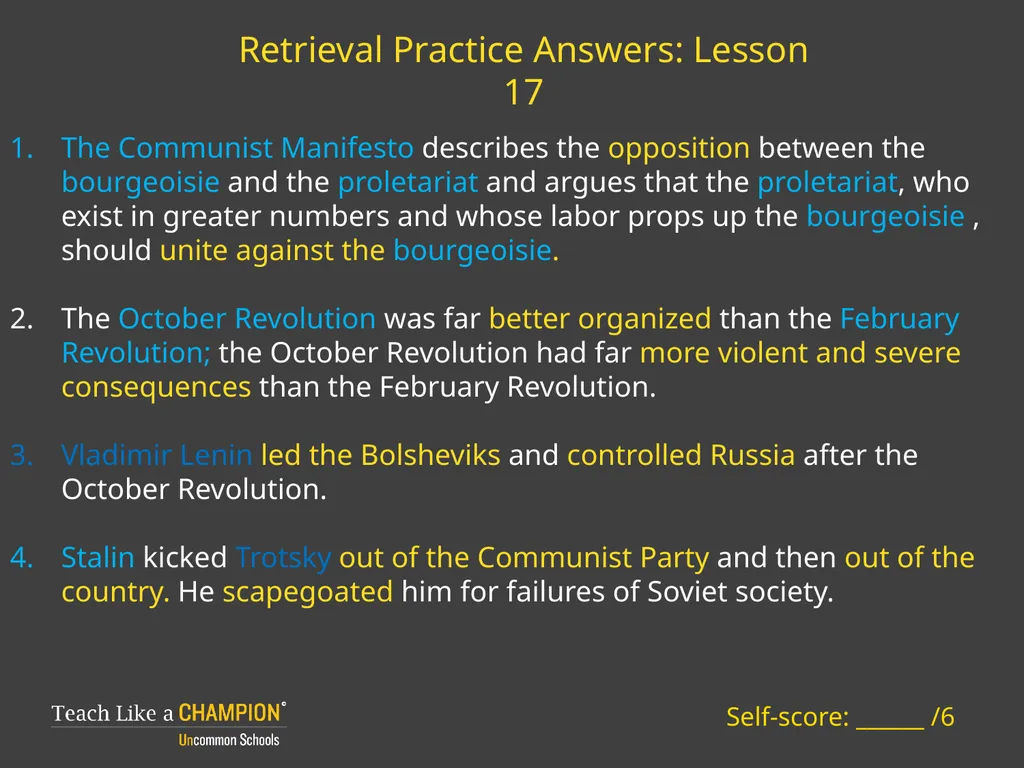 Retrieval Practice Animal Farm Retrieval Practice: - slide 13 of 20