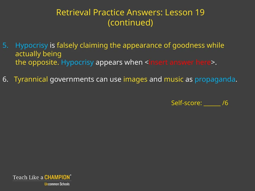 Retrieval Practice Animal Farm Retrieval Practice: - slide 17 of 20