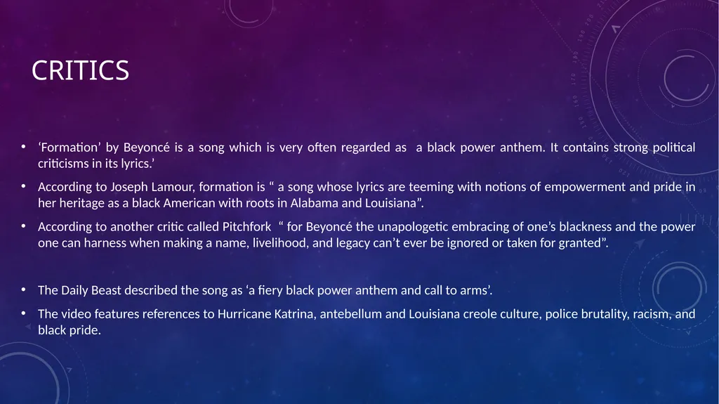 ‘Formation’-Beyoncé Kris Boratyn Critics - slide 2 of 14