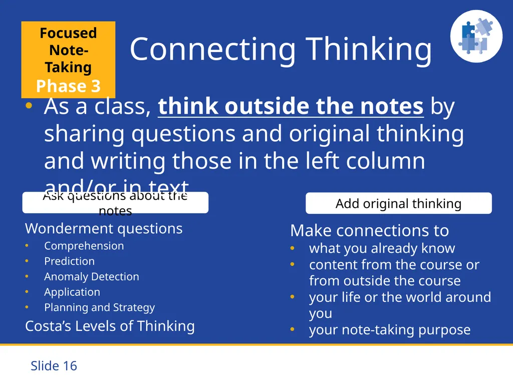 Focused Note-Taking Five Steps to Success Purpose - slide 16 of 19