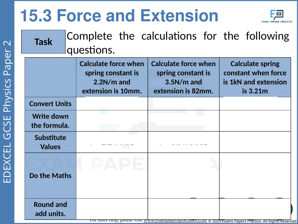 Forces and Matter Paper 2 If you applied a force - slide 8 of 33