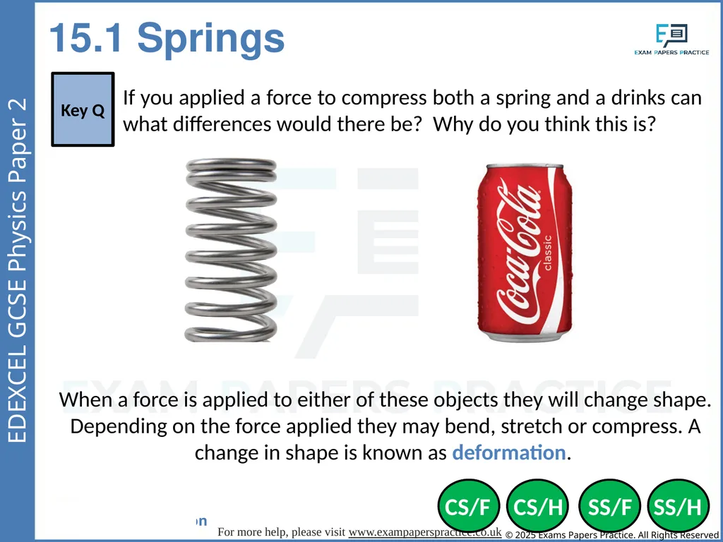 Forces and Matter Paper 2 If you applied a force - slide 2 of 33