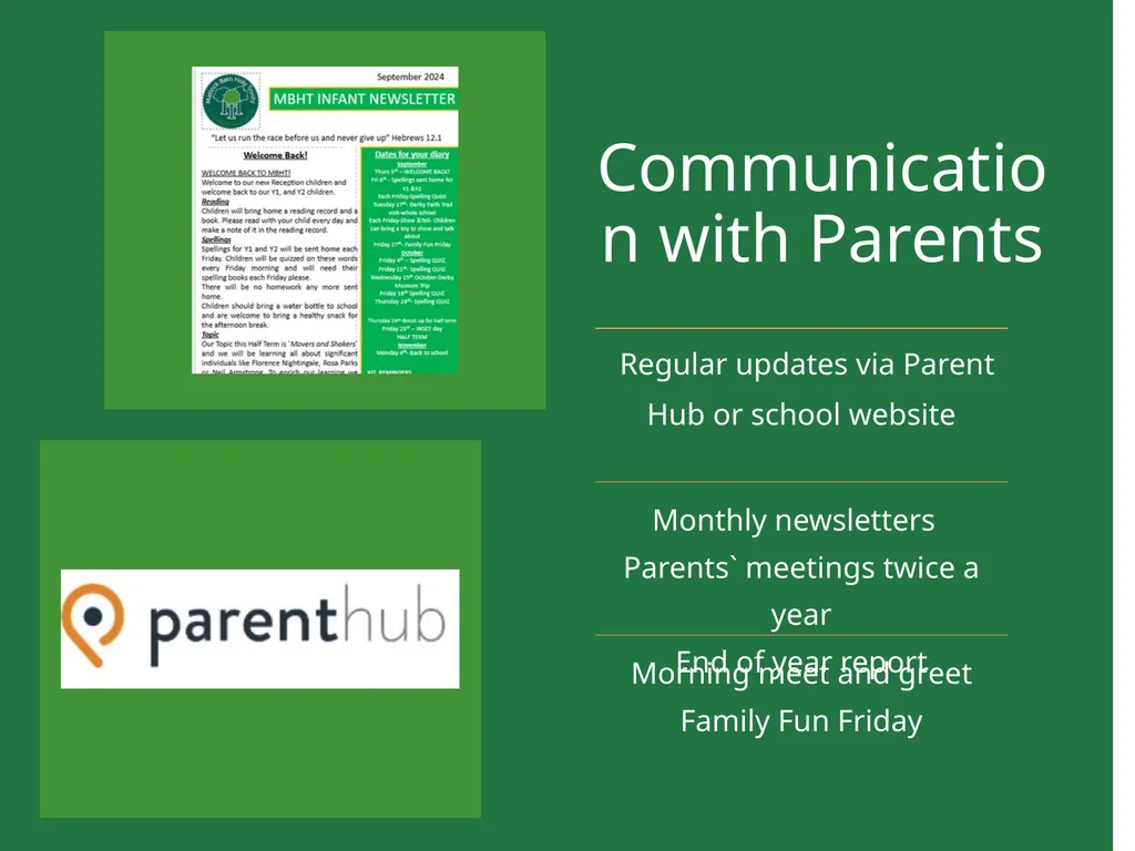 Parents' Information Session for New Starters - slide 13 of 21