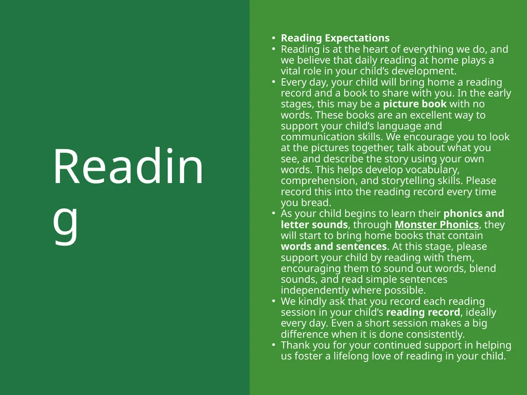 Parents' Information Session for New Starters - slide 10 of 21
