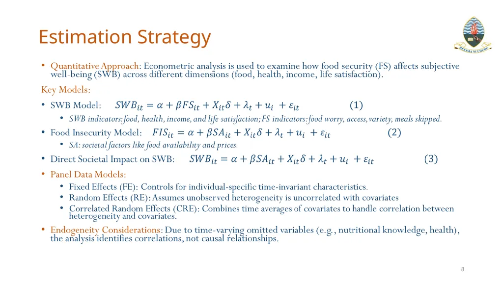 Exploring the Link Between Food Security and - slide 8 of 14