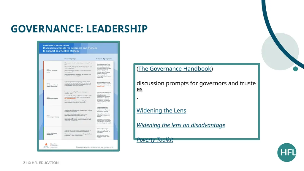 HFL Education Briefing: Socio-economic - slide 21 of 22