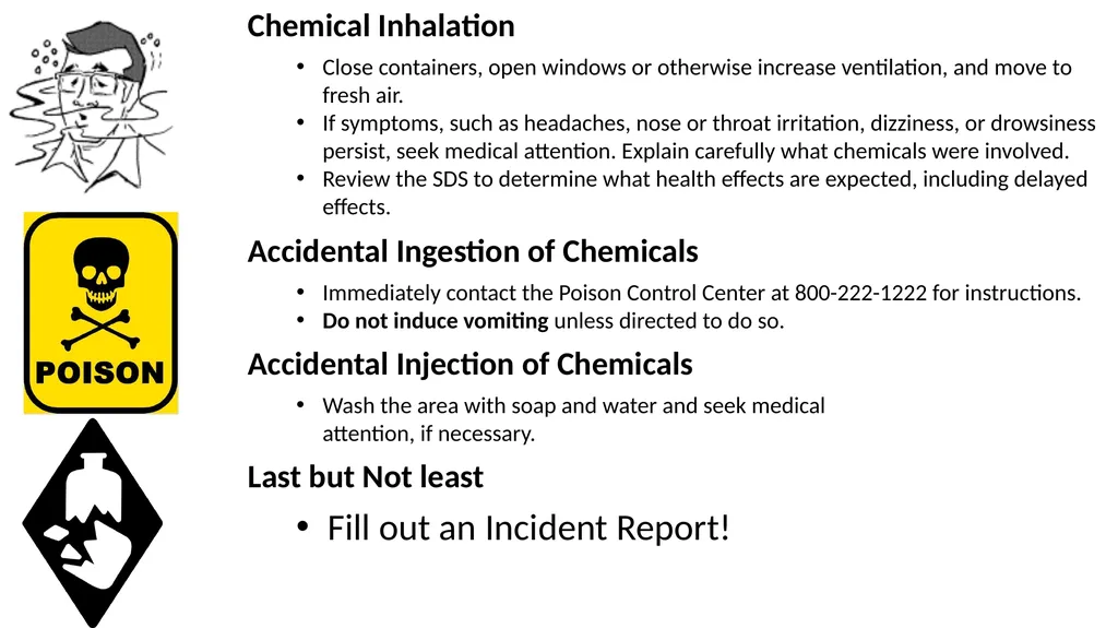 LABORATORY SAFETY TRAINING UVU College of Science - slide 41 of 46