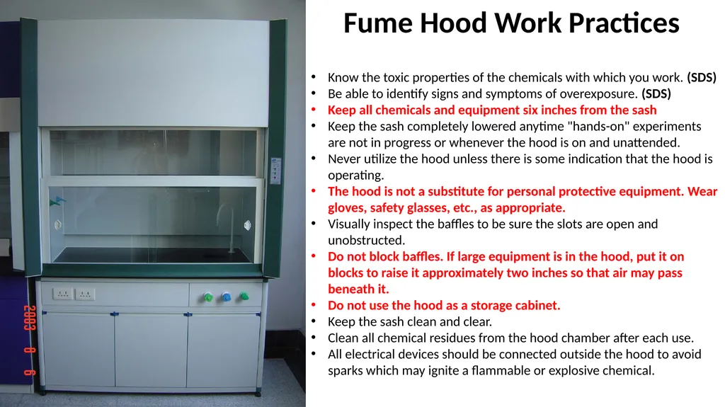 LABORATORY SAFETY TRAINING UVU College of Science - slide 14 of 46