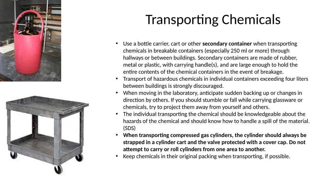 LABORATORY SAFETY TRAINING UVU College of Science - slide 31 of 46
