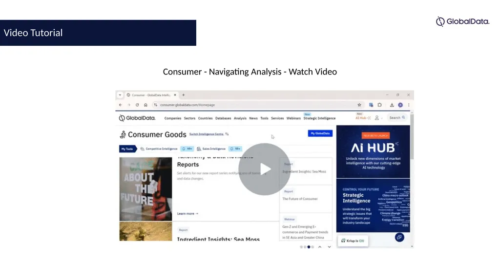 Consumer Intelligence Centre How to Guide Content: - slide 27 of 59