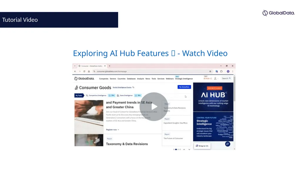 Consumer Intelligence Centre How to Guide Content: - slide 56 of 59