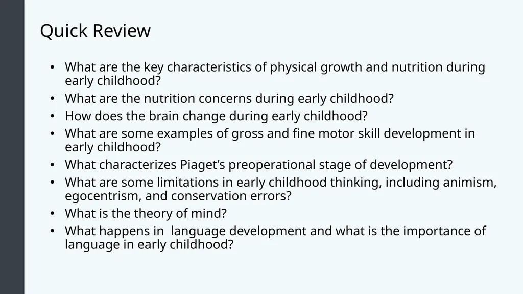 Lifespan Development Module # 5: Early Childhood - slide 37 of 38