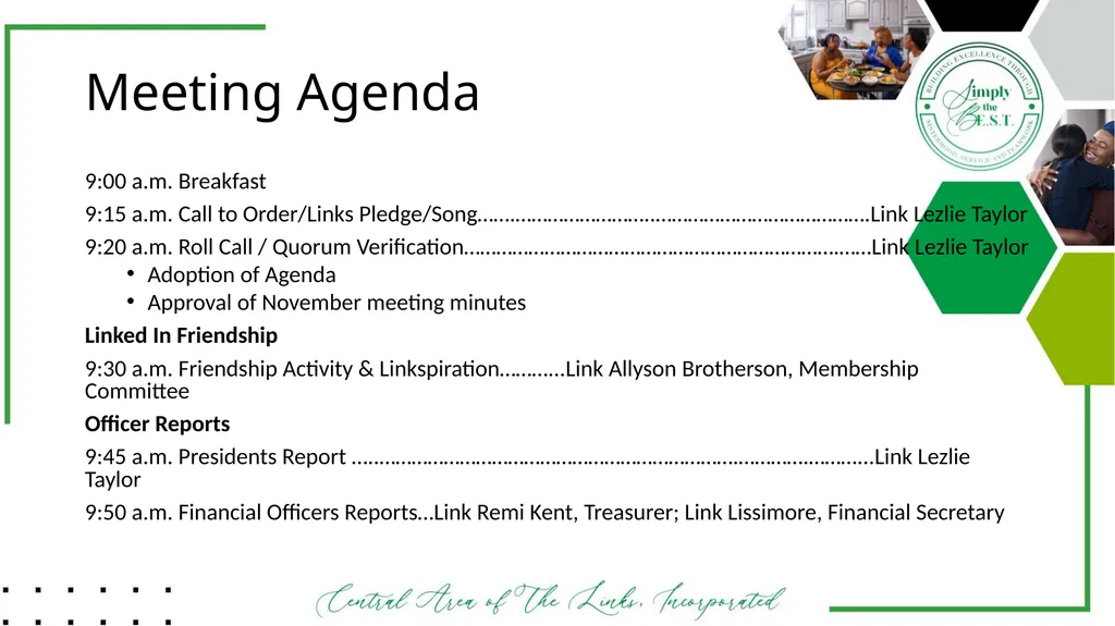 Minneapolis-St. Paul Chapter The Links, - slide 2 of 28