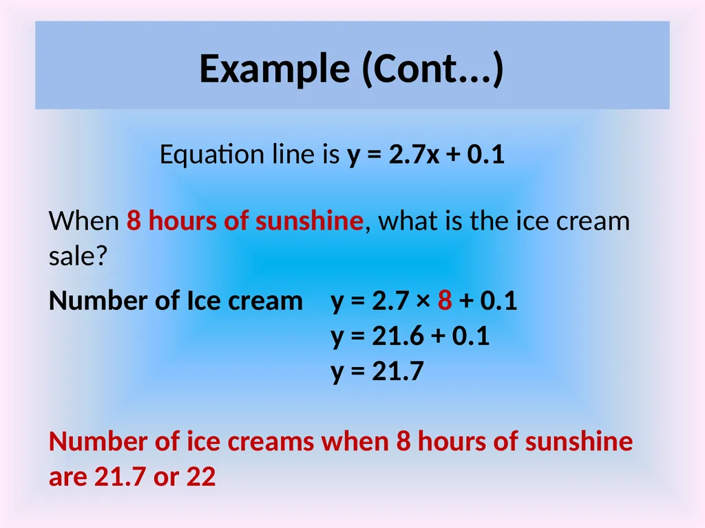 Numeracy and Data Analysis Forecasting Forecasting - slide 17 of 23
