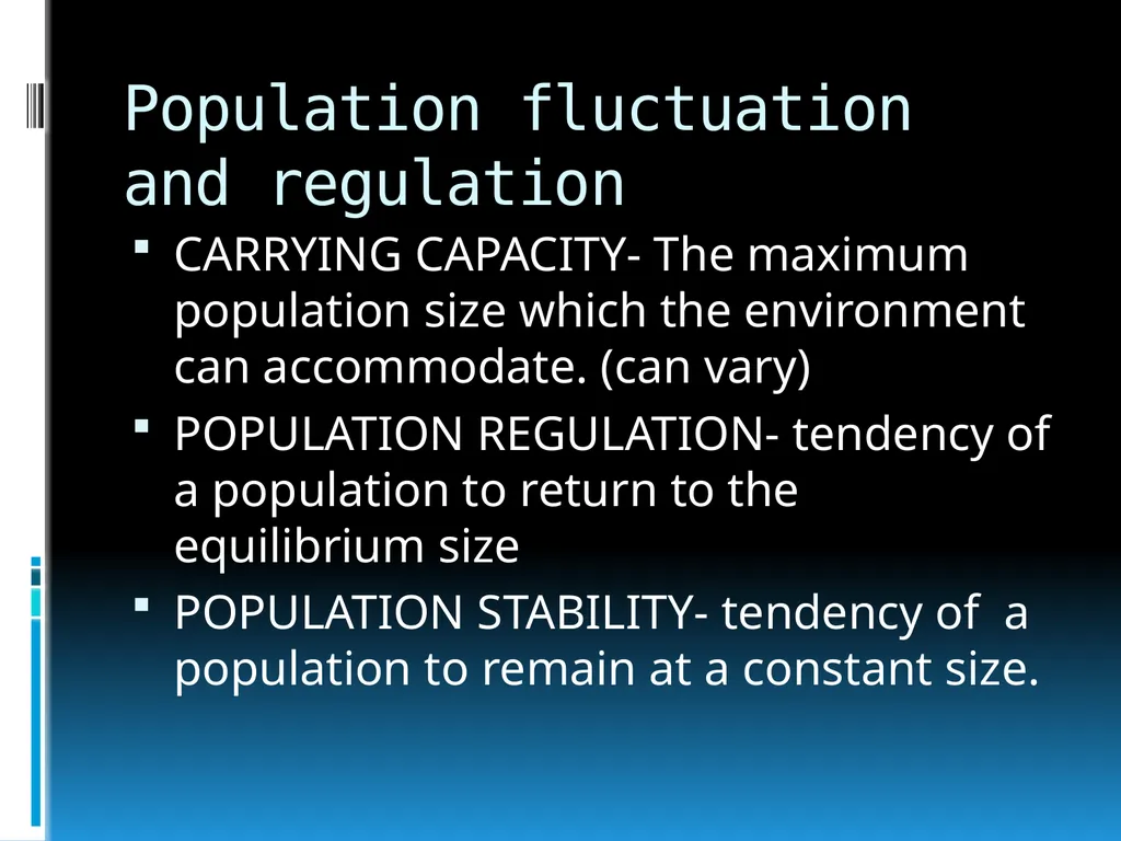 ENVIRONMENTAL STUDIES POPULATION ECOLOGY - slide 22 of 43