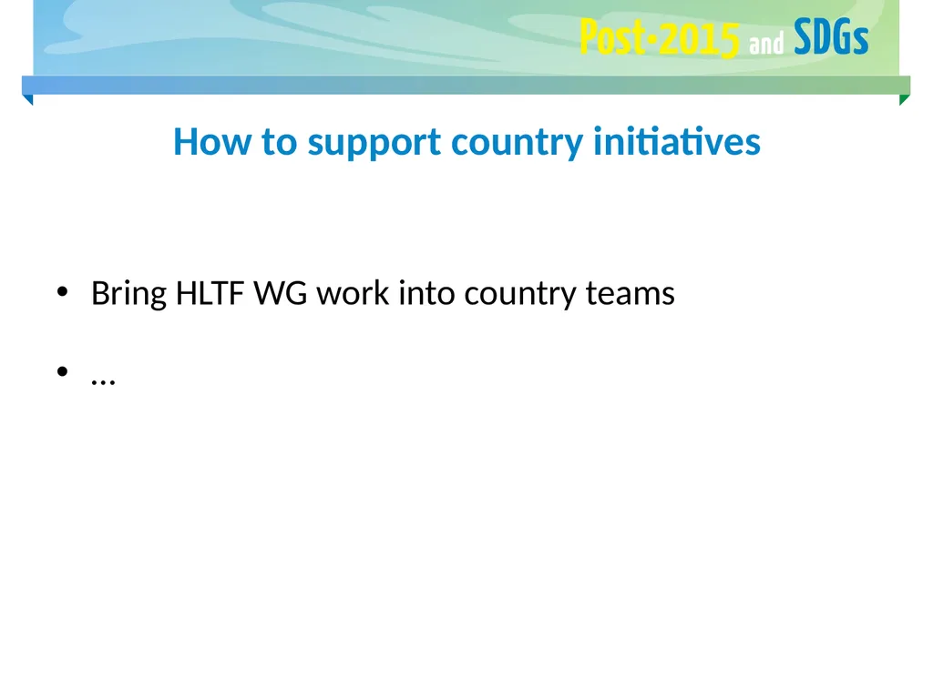 Post-2015 Agenda Sustainable Development Goals - slide 12 of 15