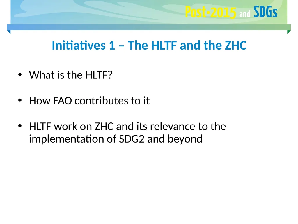 Post-2015 Agenda Sustainable Development Goals - slide 9 of 15