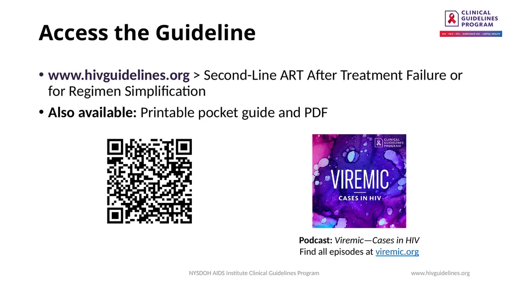 Second-Line ART After Treatment Failure or for - slide 25 of 25