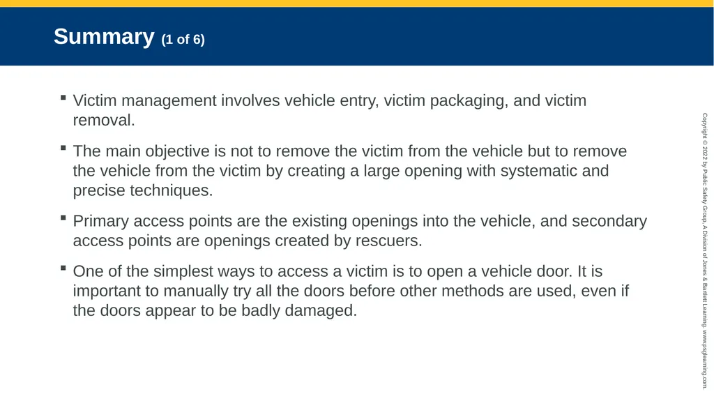 Victim Access and Management CHAPTER 9 Knowledge - slide 69 of 74