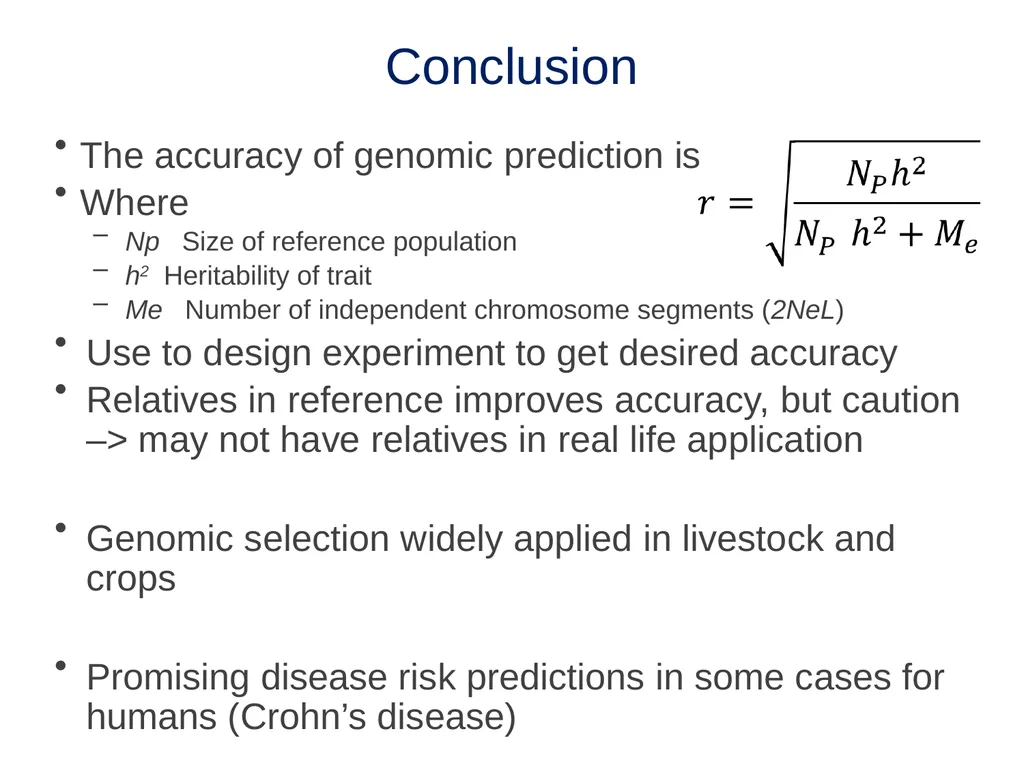 Best linear unbiased prediction Slide courtesy: - slide 31 of 31