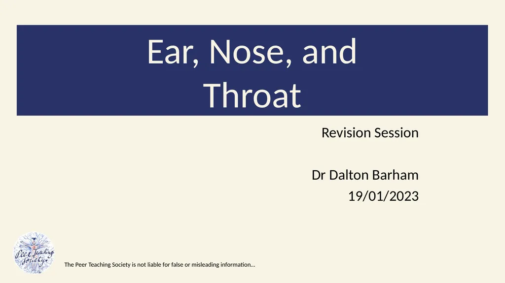 2022/2023 Revision Session Dr Dalton Barham - slide 2 of 38