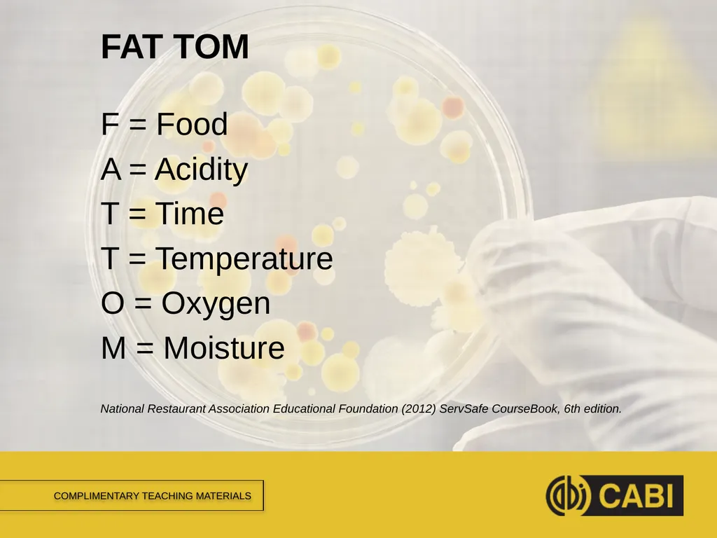 MICROBIAL FOOD SAFETY A FOOD SYSTEMS APPROACH - slide 9 of 12
