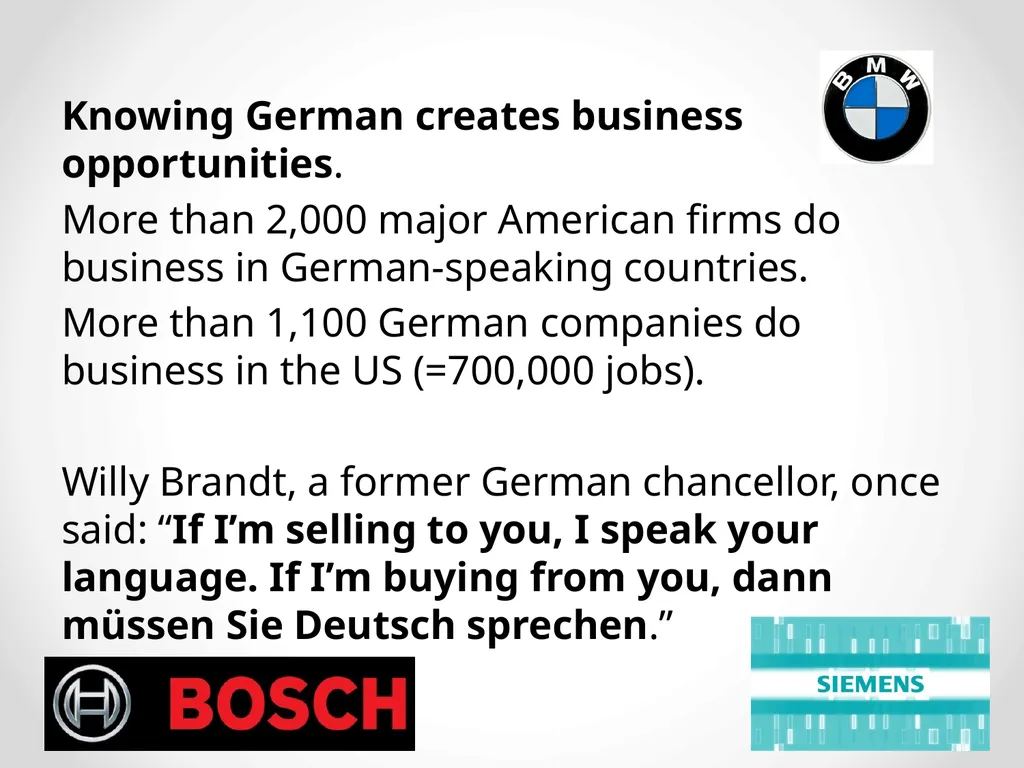 Why German? Bilingual Advantages! Learning a new - slide 14 of 23