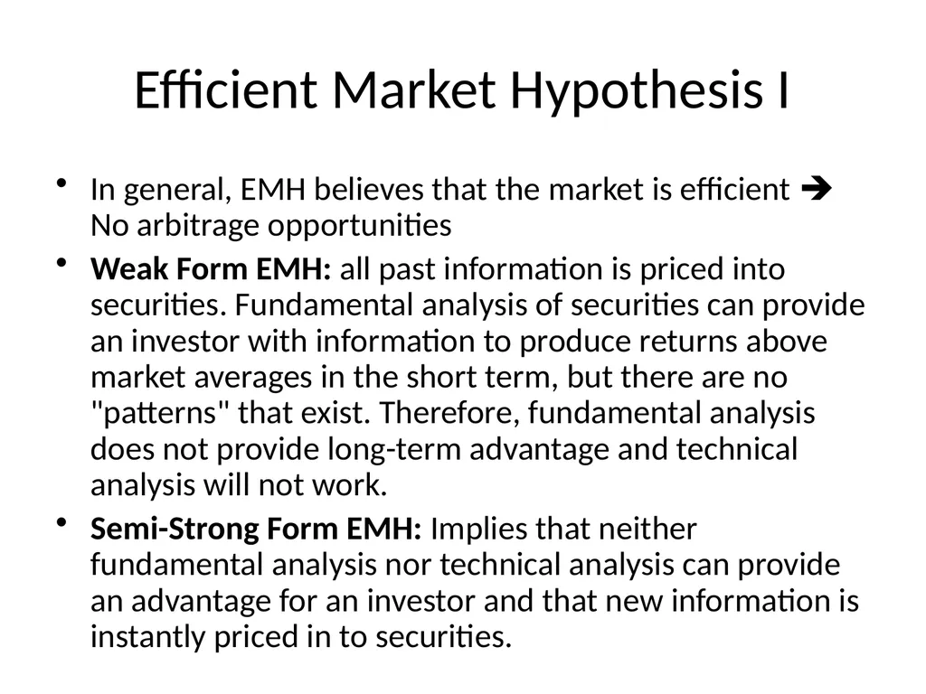 From Efficient Markets Theory to Behavioral - slide 2 of 17