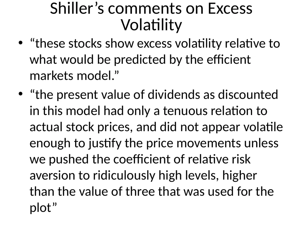 From Efficient Markets Theory to Behavioral - slide 6 of 17