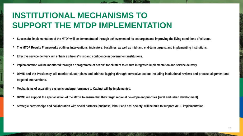 PORTFOLIO COMMITTEE ON PLANNING, MONITORING & - slide 22 of 25