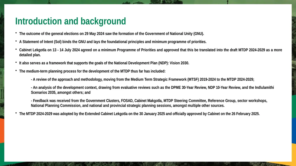 PORTFOLIO COMMITTEE ON PLANNING, MONITORING & - slide 3 of 25