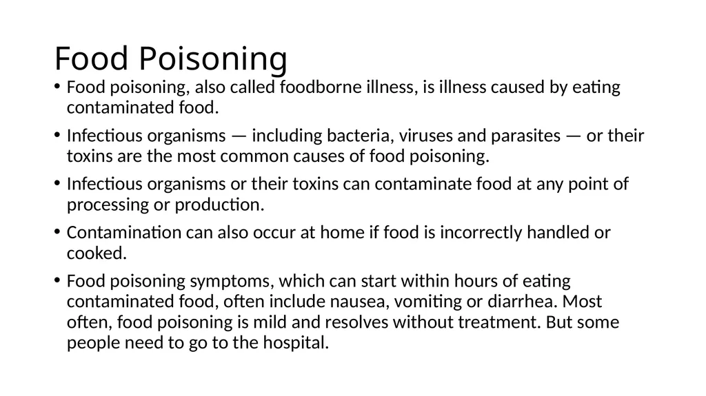 Food spoilage Spoilage is the process in which - slide 14 of 24