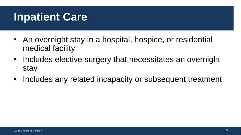 Family Medical Leave Act The Family and Medical - slide 21 of 64
